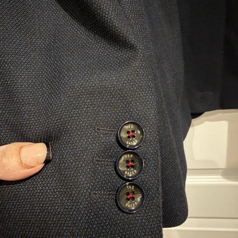Ted Baker Midnight Blue Blazer with Patterned Lining